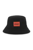 Dětský oboustranný bavlněný klobouk HUGO černá barva, G00309