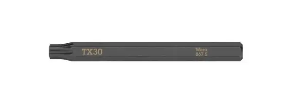 Bit TORX, úderový (rázový), délka 70 mm, 1/4", různé velikosti - Wera Velikost: TX 30