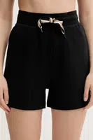 Šortky BOSS dámské, černá barva, medium waist, 50539981
