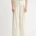 Kalhoty Gestuz dámské, béžová barva, široké, high waist, 10910171