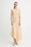 Šaty AERON GALE béžová barva, maxi, DR580571