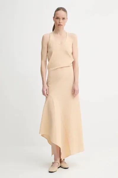Šaty AERON GALE béžová barva, maxi, DR580571