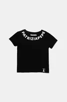 Dětské bavlněné tričko Patrizia Pepe K103 černá barva, 7M0904