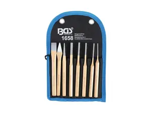BGS technic Vyrážeče, sekáče, důlčík, sada 8 dílů Cr-V - BGS 1658