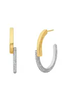 Pozlacené stříbrné náušnice Michael Kors