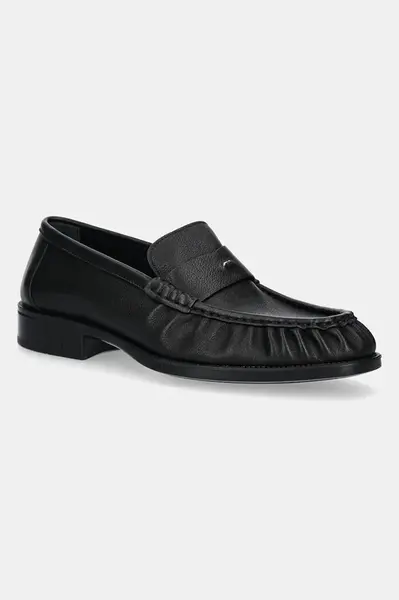 Kožené mokasíny Giuseppe Zanotti Sorrento pánské, černá barva, IU40001.011