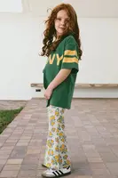 Dětské kalhoty Tinycottons FLOWERS RIB PANT