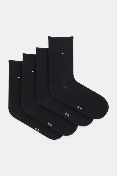 Ponožky Tommy Hilfiger 4-pack dámské, černá barva, 701219560