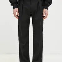 Vlněné kalhoty Paul Smith černá barva, jednoduché, M1R-409Z-P00002