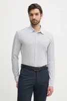 Košile BOSS pánská, bílá barva, slim, s klasickým límcem, 50539457