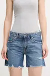 Bavlněné riflové kraťasy Pepe Jeans REGULAR SHORT MW DISTRESSED