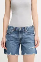 Bavlněné riflové kraťasy Pepe Jeans REGULAR SHORT MW DISTRESSED