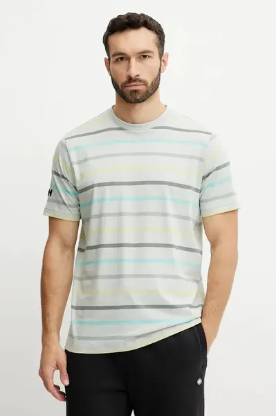 Bavlněné tričko Helly Hansen NEWPORT šedá barva, 34494