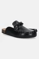 Pantofle JW Anderson Ruffle Loafer dámské, černá barva, LF0069 LA0323 999