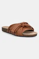 Kožené pantofle JW Anderson dámské, hnědá barva, SN0096 LA0161 640