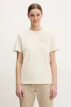 Tričko Fjallraven Hemp Blend Out Here dámské, béžová barva, F14600215