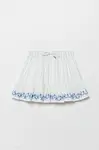 Dětská bavlněná sukně United Colors of Benetton bílá barva, mini, áčková, 44HZG0016