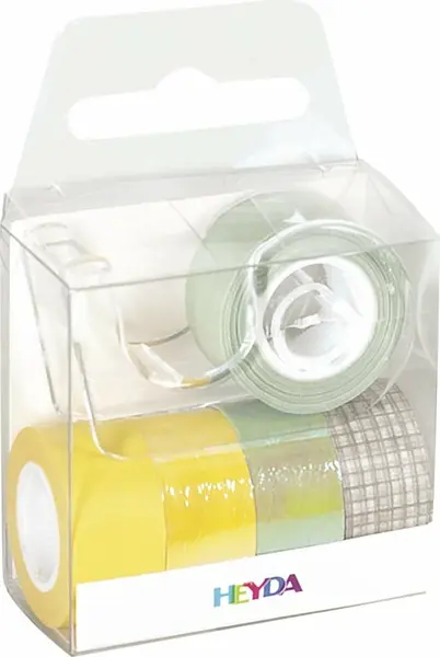 Páska papírová mini lepicí 5ks - žlutá