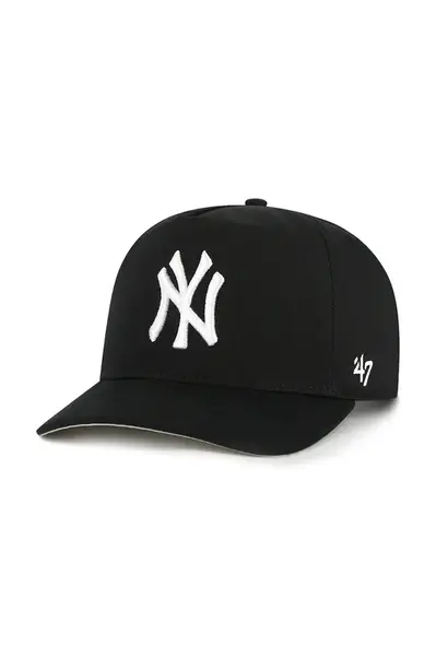 Bavlněná baseballová čepice 47 brand MLB New York Yankees černá barva, B-FHTCH17GWP-BK