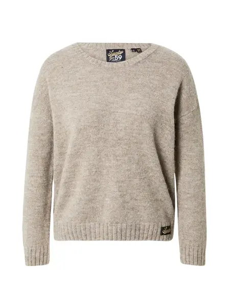 Superdry & Co Sveter 'ESSENTIAL'  béžová melírovaná