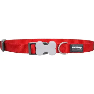 Nylonový obojok Red dingo classic červený, Veľkosť: GL