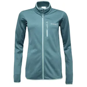 Columbia ESSENTIAL HIKE™ GRID FLEECE FULL ZIP Dámská fleecová mikina, tmavě zelená, velikost