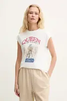 Bavlněné tričko Pinko bílá barva, 104603 A2DA