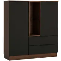 Komoda Alicante 120 cm, ořech selekt/kosmos šedá