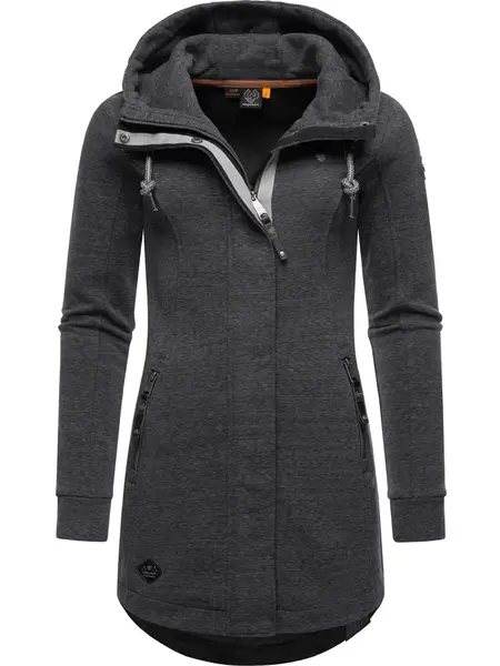 Ragwear Prechodný kabát 'Letty'  čierna melírovaná