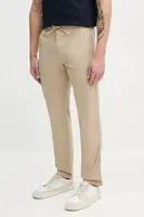 Kalhoty Pepe Jeans PULL ON COMFORT CHINO pánské, béžová barva, jednoduché, PM211866