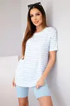 Súprava pruhovaný top a šortky modrá