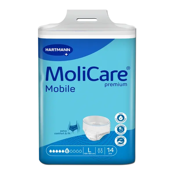 Inkontinenční kalhotky natahovací MoliCare Mobile 6k L 14ks