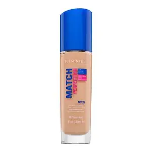 Rimmel London Match Perfection 24HR SPF20 Foundation tekutý make-up pre zjednotenú a rozjasnenú pleť 102 Light Nude 30 ml