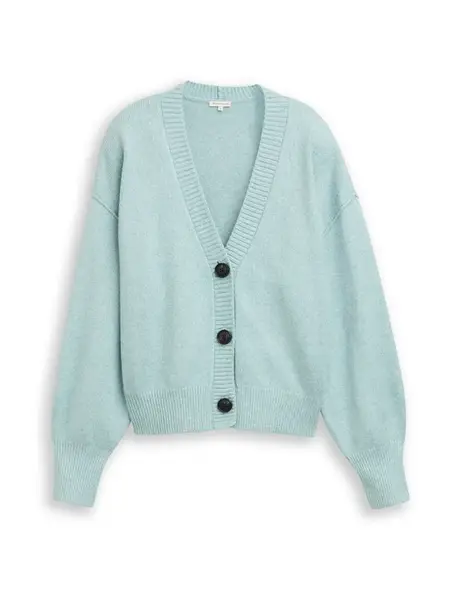 TOM TAILOR Kardigán  tyrkysová