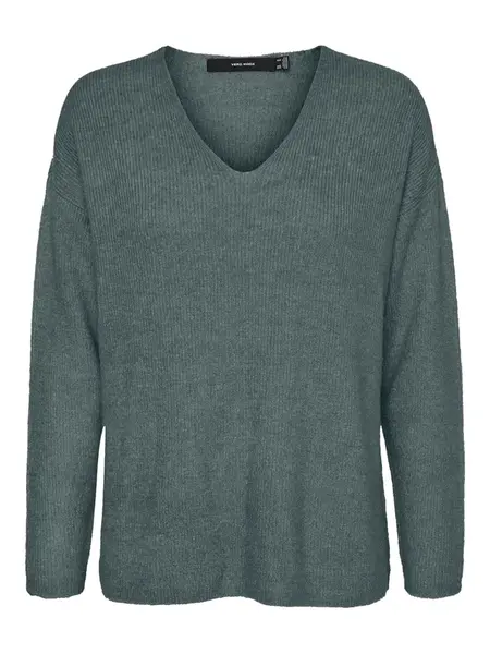 VERO MODA Sveter 'Lefile'  tmavozelená
