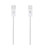 Pletený kabel OBAL:ME Super Fast USB-C/USB-C 60W 1m, bílá