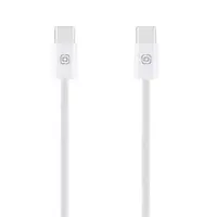 Pletený kabel OBAL:ME Super Fast USB-C/USB-C 60W 1m, bílá