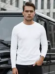 Pánske biele tričko s dlhým rukávom