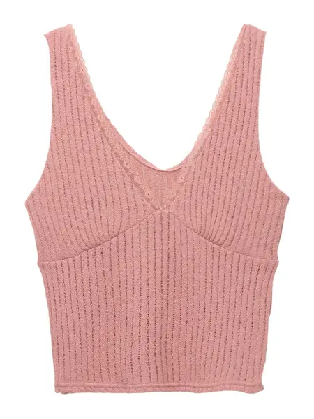 Pull&Bear Vyšívaný top  pitaya