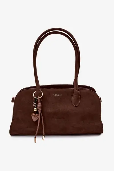 Flora&amp;Co Violette Eco Semišová čokoládová kabelka