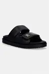 Tommy Hilfiger pantofle dámské kožené DOUBLE STRAP LEATHER SANDAL