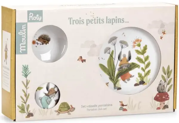 Set porcelánového nádobí Zajíček