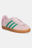 Semišové sneakers boty adidas Originals GAZELLE růžová barva, JP7138