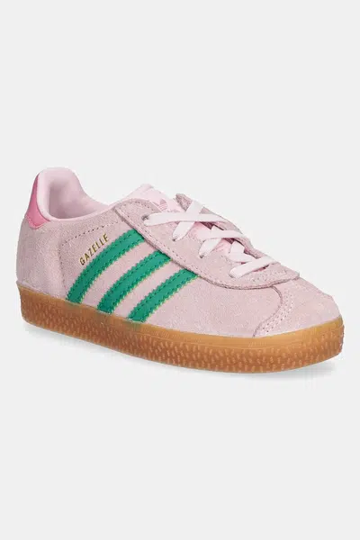 Semišové sneakers boty adidas Originals GAZELLE růžová barva, JP7138