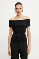 Halenka Guess CHARLOTTE dámská, černá barva, hladká, W5GP08 KACM2