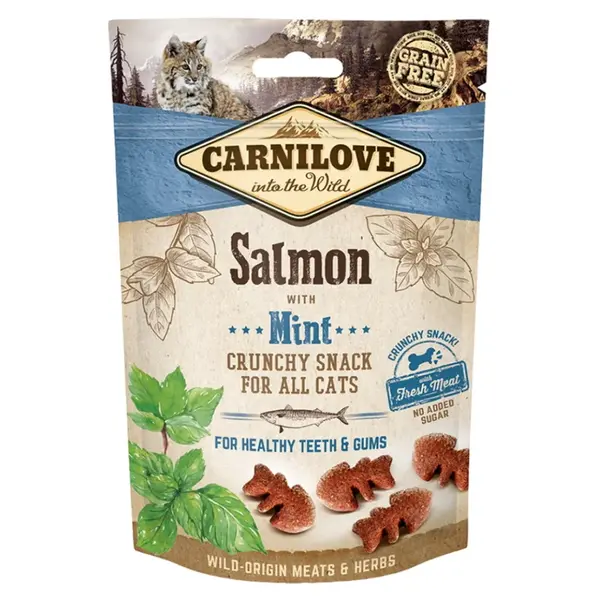 CARNILOVE Cat Crunchy Snack Salmon&Mint 50 g
