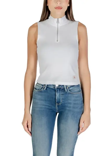Calvin Klein Jeans biely top bez rukávov