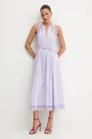 Šaty Twinset fialová barva, maxi, 251TT2090
