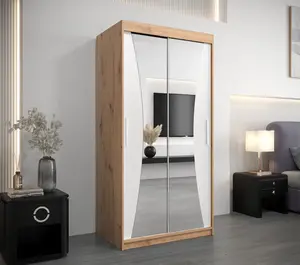 Šatní skříň Abi Mo Dveře: Černá, Rozměr: 100 cm, Korpus: Černá
