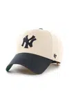 Bavlněná baseballová čepice 47 brand MLB New York Yankees bílá barva, s aplikací, B-FIRFD17HTP-SS